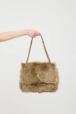 Saint Laurent // Niki Rouan Shearling Shoulder Bag