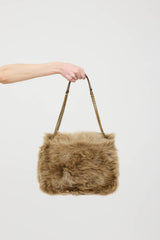 Saint Laurent Niki Rouan Shearling Shoulder Bag