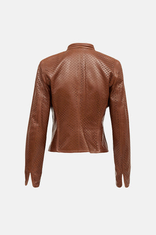 Saint Laurent Perforated Leather Jacket