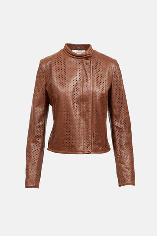 Saint Laurent Perforated Leather Jacket
