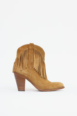 Saint Laurent Suede Fringe Boot