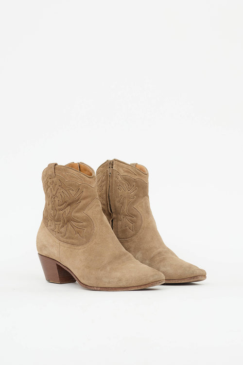 Saint Laurent Suede Rocky Boot