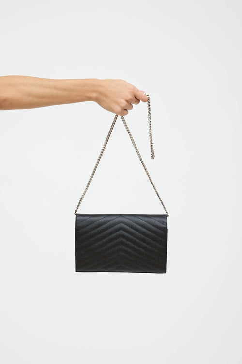 Saint Laurent Cassandre Chevron Wallet On Chain