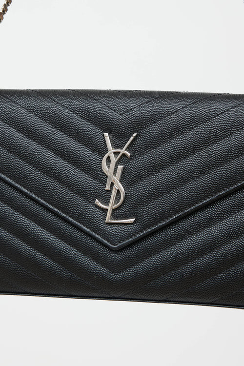 Saint Laurent Cassandre Chevron Wallet On Chain
