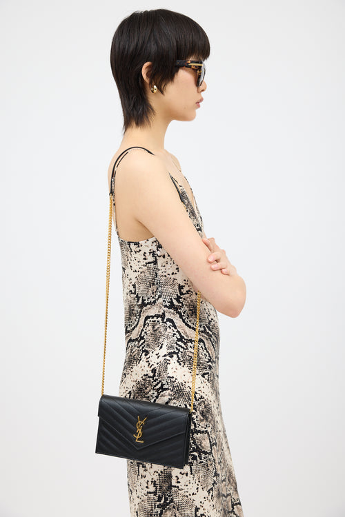 Saint Laurent Cassandre Envelope Chain Wallet
