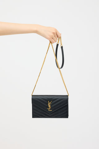 Saint Laurent Cassandre Envelope Chain Wallet