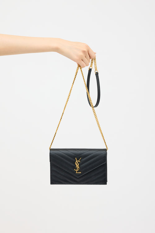 Saint Laurent Cassandre Envelope Chain Wallet