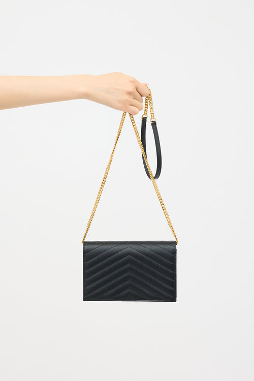 Saint Laurent Cassandre Envelope Chain Wallet