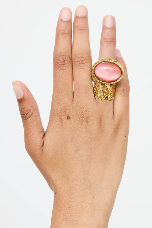 Saint Laurent Clair Rose Arty Ring