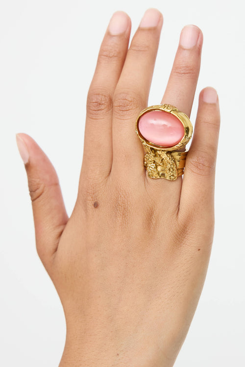 Saint Laurent Clair Rose Arty Ring