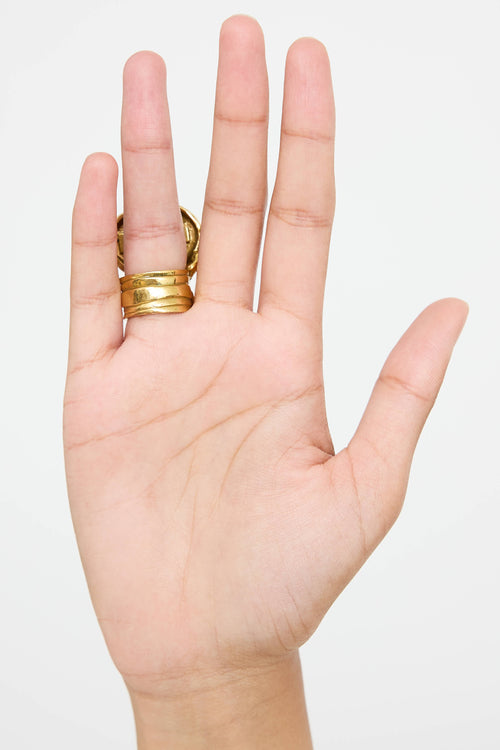 Saint Laurent Clair Rose Arty Ring