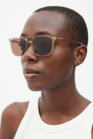 Saint Laurent Clear & Brown SL455 Sunglasses