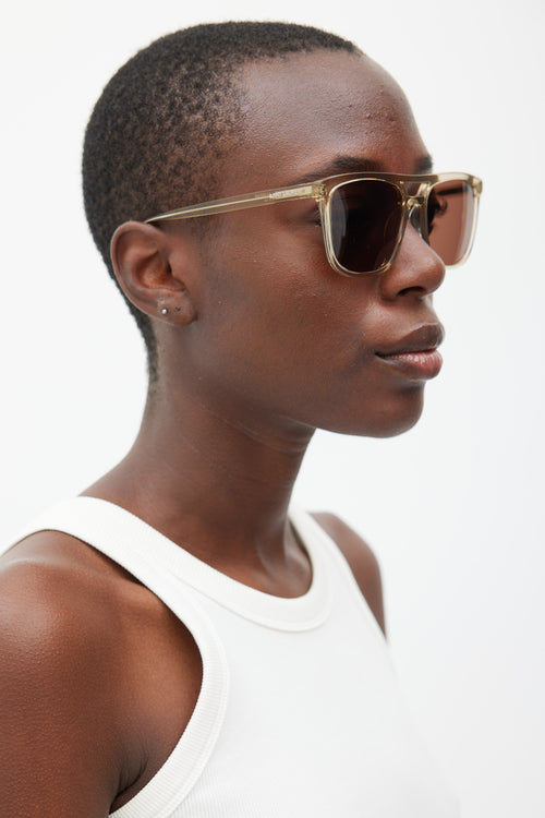 Saint Laurent Clear & Brown SL455 Sunglasses