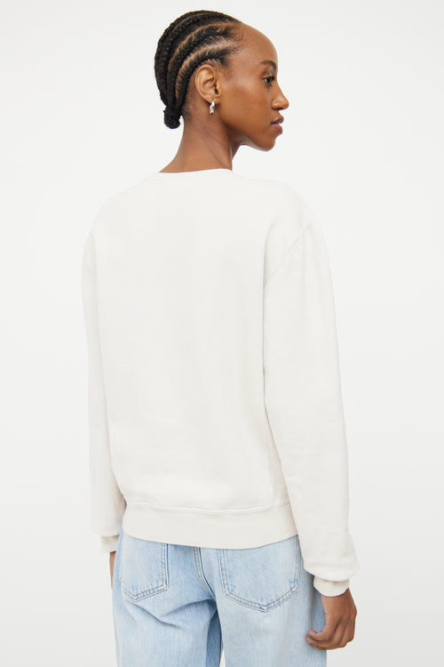 Saint Laurent Cream Cotton Sweatshirt