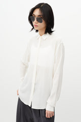Saint Laurent Cream Silk Shirt