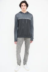 Saint Laurent Dark Grey & Black Love Forever Hoodie