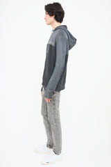 Saint Laurent Dark Grey & Black Love Forever Hoodie