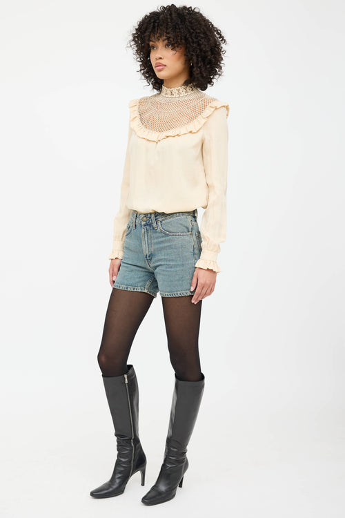 Saint Laurent Denim Shorts