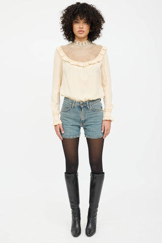 Saint Laurent Denim Shorts