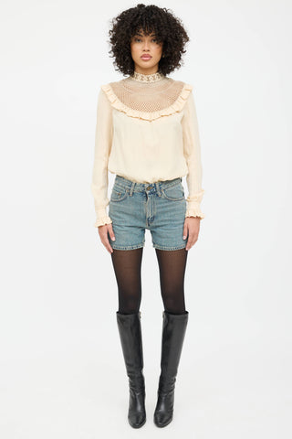 Saint Laurent Denim Shorts