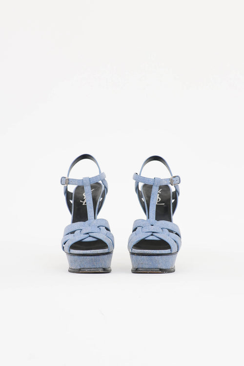 Saint Laurent Denim Tribute Pump