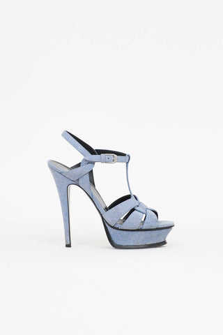 Saint Laurent Denim Tribute Pump