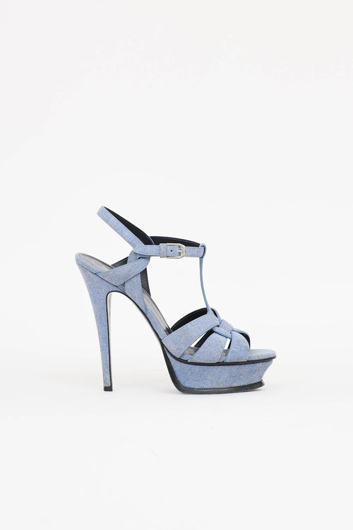 Saint Laurent Denim Tribute Pump