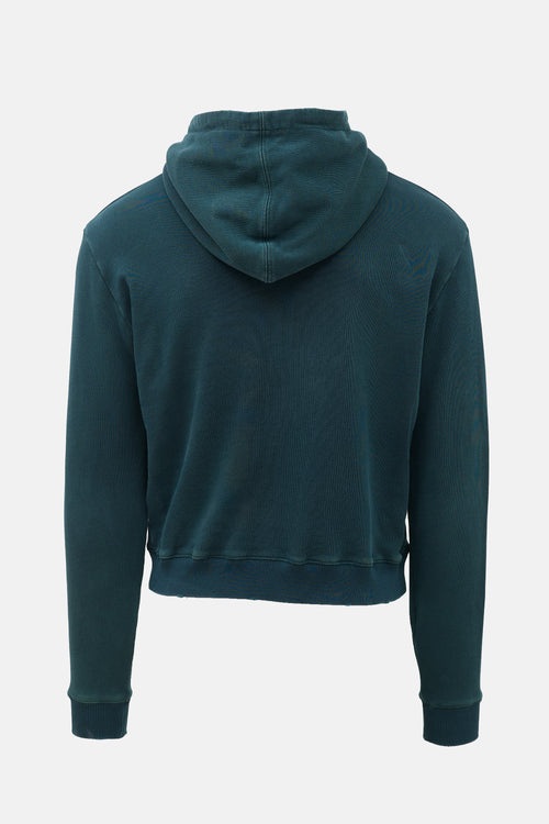Saint Laurent Distressed Logo Hoodie