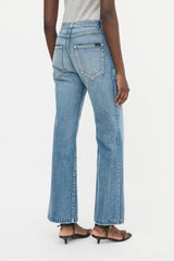 Saint Laurent Distressed Straight Leg Jeans