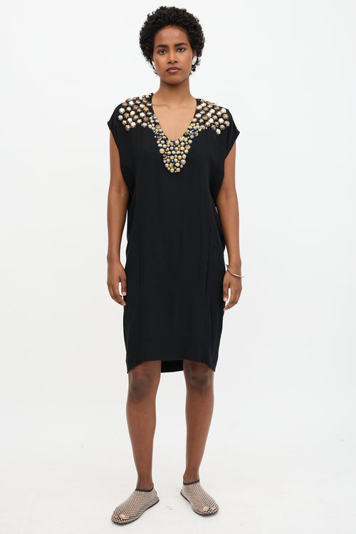 Saint Laurent Embellished Tunic Dress