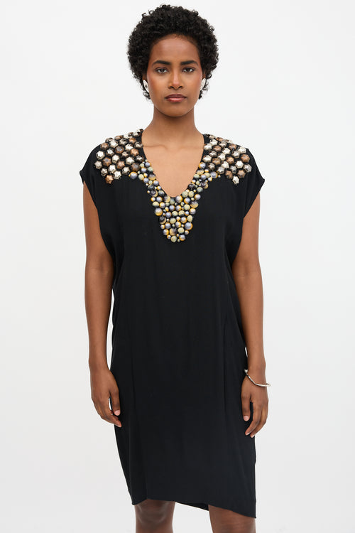 Saint Laurent Embellished Tunic Dress