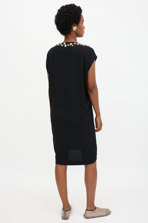 Saint Laurent Embellished Tunic Dress