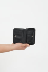 Saint Laurent Embossed Leather Cassandre Wallet