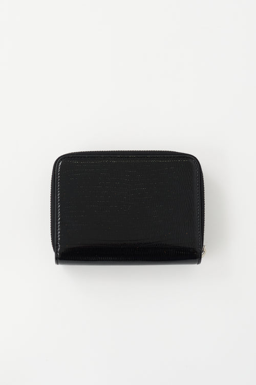 Saint Laurent Embossed Leather Cassandre Wallet