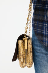 Saint Laurent Exotic Leather Chain Shoulder Bag