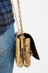 Saint Laurent Exotic Leather Chain Shoulder Bag