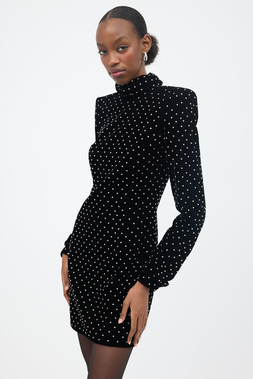 Saint Laurent FW 2017 Velvet Embellished Dress