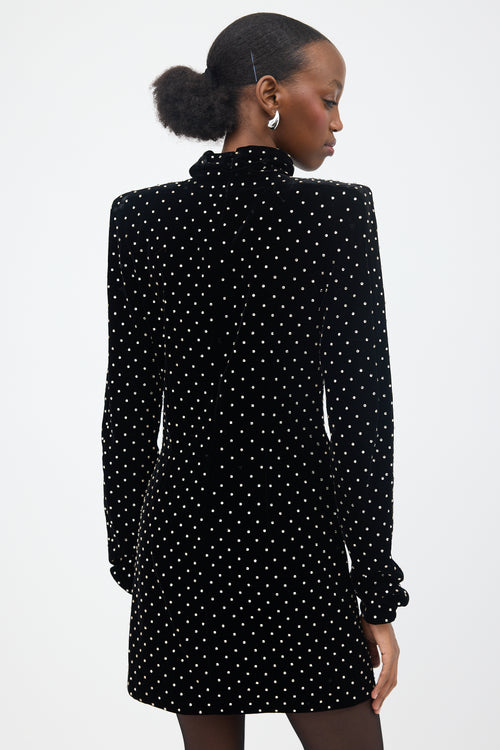 Saint Laurent FW 2017 Velvet Embellished Dress