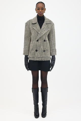 Saint Laurent FW 2022 Bouclé Double Breasted Jacket