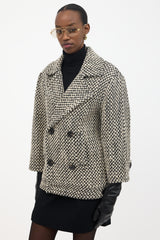 Saint Laurent FW 2022 Bouclé Double Breasted Jacket