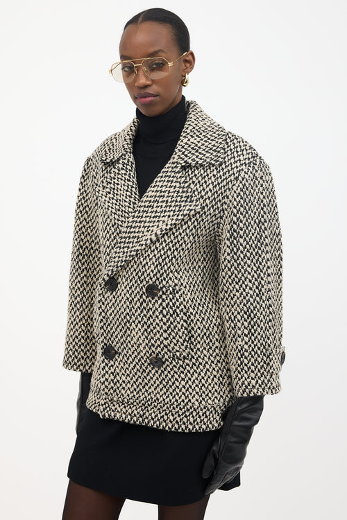 Saint Laurent FW 2022 Bouclé Double Breasted Jacket