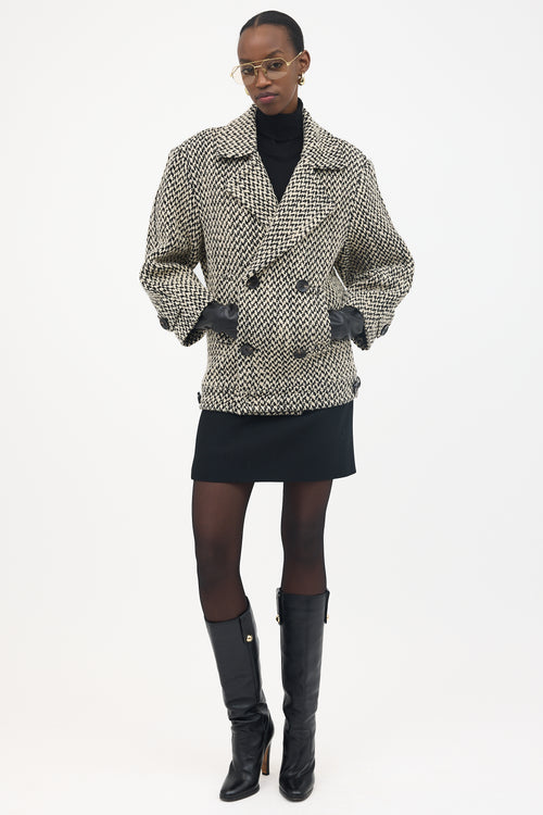 Saint Laurent FW 2022 Bouclé Double Breasted Jacket