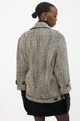 Saint Laurent FW 2022 Bouclé Double Breasted Jacket