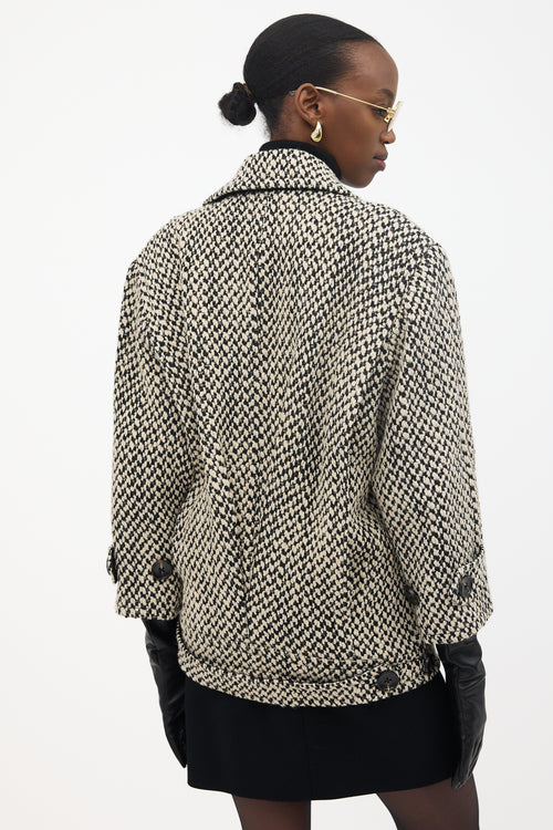 Saint Laurent FW 2022 Bouclé Double Breasted Jacket