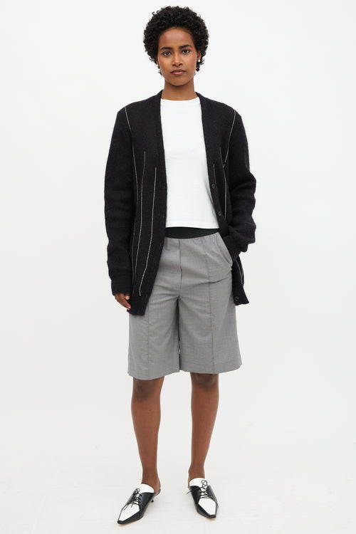 Saint Laurent Fall 2015 Mohair Crystal Cardigan