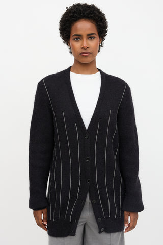 Saint Laurent Fall 2015 Mohair Crystal Cardigan