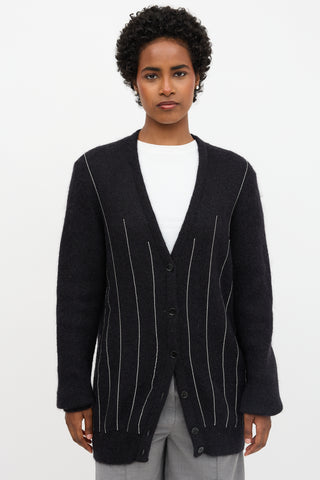 Saint Laurent Fall 2015 Mohair Crystal Cardigan