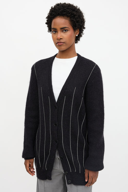 Saint Laurent Fall 2015 Mohair Crystal Cardigan