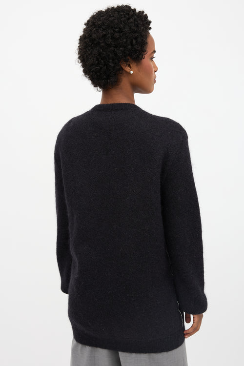 Saint Laurent Fall 2015 Mohair Crystal Cardigan