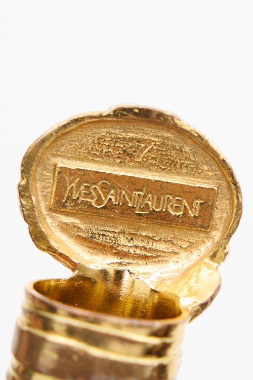 Saint Laurent Gold & Blue Arty Ring